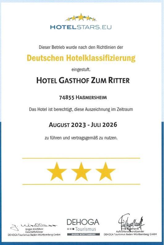 Hotel-Gasthof Zum Ritter Hassmersheim Exterior photo